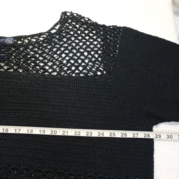 Venezia Jeans Crochet Knit Tunic Top 26/28 Plus Size Boho Bell Sleeves Womens - Picture 7 of 8